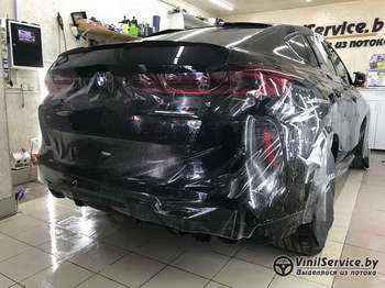 Антигравийная защита всего кузова полиуретановой плёнкой от SunTek BMW X6M COMPETITION